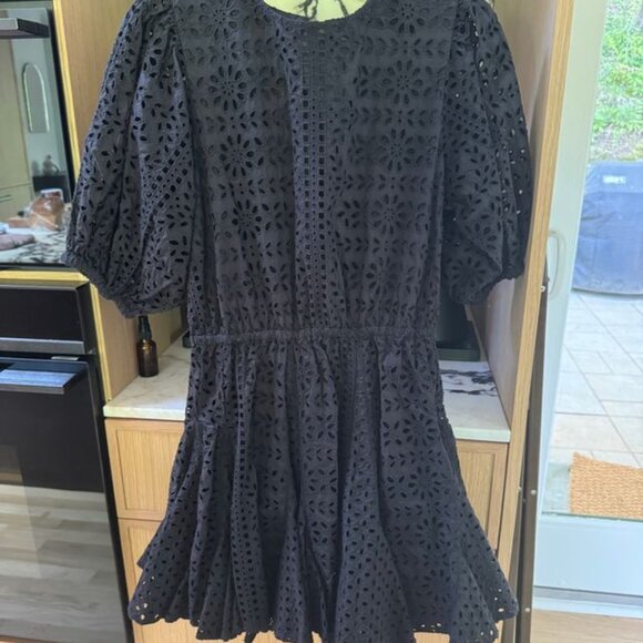 Rhode Rhode black eyelet backless dress with flared hem - Picture 2 of 10